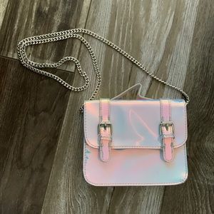 THE CHILDRENS PLACE iridescent purse with chain strap